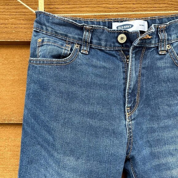 Old Navy Boys 14 Skinny Adjustable Waist Denim Casual Jeans - Picture 7 of 13